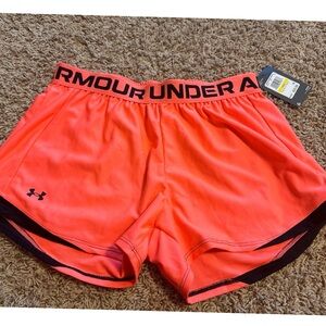 Under Armour Women's Bright Coral Athletic Shorts